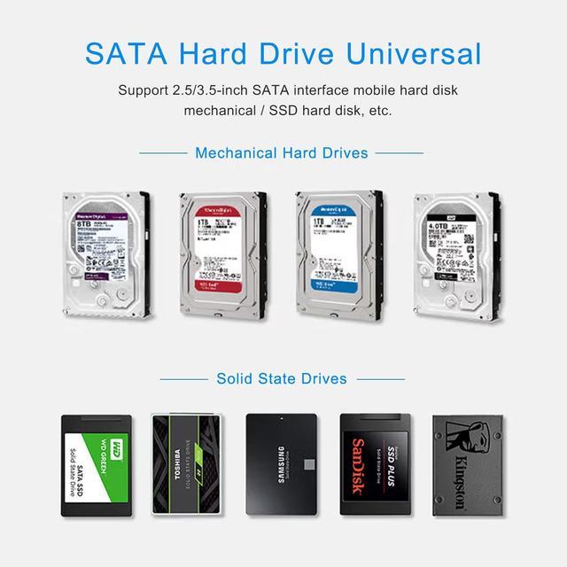 Alt view image 5 of 5 - Mackertop 3.5" Hard Drive Enclosure Tool-Free External Hard Drive Enclosure 5Gbps USB 3.0 to SATA Adapter Hard Disk Case for 3.5 Inch HDD/SSD Max 6TB (Support UASP)