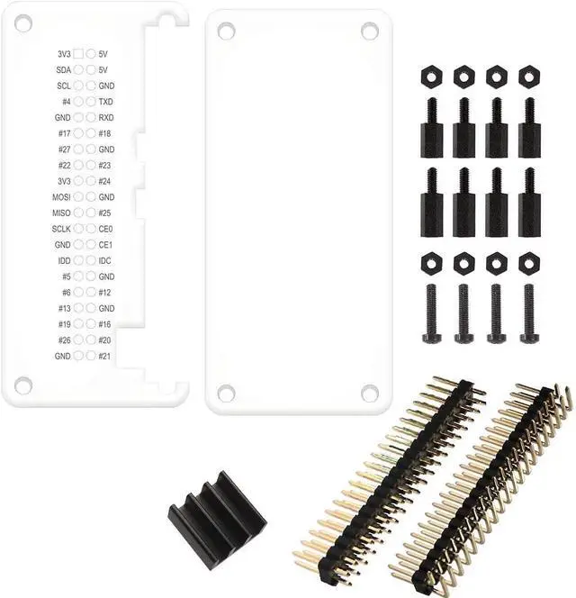 Alt view image 5 of 5 - MakerSpot Pi Zero 2 W (WiFi/Bluetooth) Complete Starter Kit with 4-Port Stackable USB Hub, Mini HDMI Converter, Acrylic Protectors, 5V2.4A Charger and Camera Cable