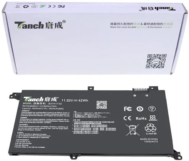 Main image of Tanch B31N1732 Laptop Battery Replacement for ASUS A571G K571GT X571G X571GT-BQ274T Vivobook S14 S430f S430FN-EB168T 11.52V 3653mAh 42Wh