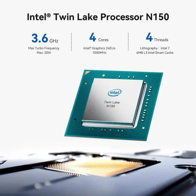 Alt view image 3 of 5 - TRIGKEY Key Mini N150 Mini PC, Intel Twin Lake N150(up to 3.6GHz, 4C/4T), 16GB DDR5 4800MHz RAM 500GB SSD, USB3.2(10Gbps) *4/LAN 2.5Gbps/4K 60Hz Dual Display, WiFi6(Intel AX101)/Bluetooth5.2