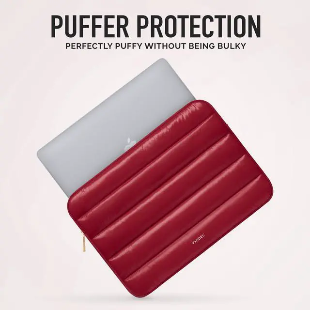 Alt view image 2 of 5 - VANDEL - The Original Puffy Laptop Sleeve 13-14 Inch. White Laptop Sleeve for Women. Carrying Case Cover MacBook Pro 14 in, MacBook Air 13 Inch, iPad Pro 12.9, Dell, Asus, HP