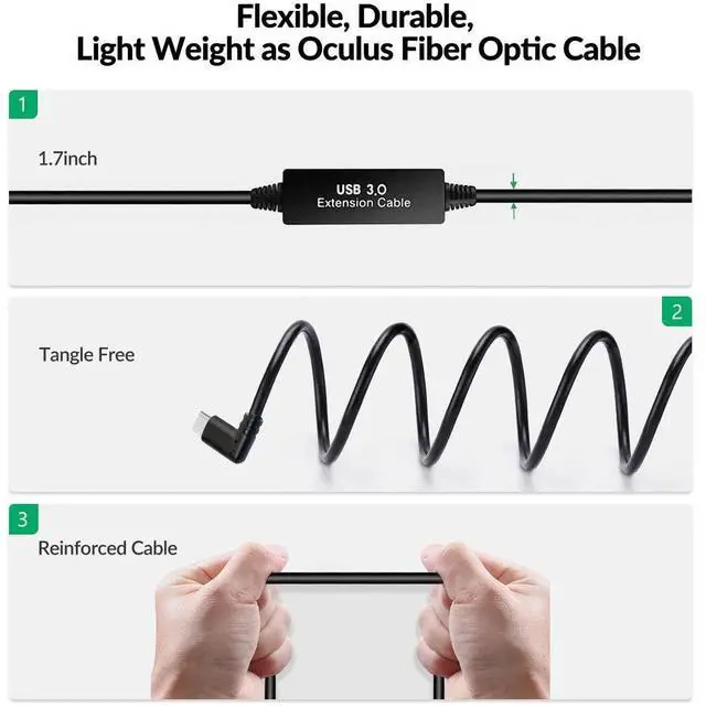 Alt view image 2 of 2 - W WDX MAST DYNAPOINT LIMITED VR Link Cable,CompatibleWith Oculus Quest 2/Quest 3 Link Cable 26ft,USB 3.1 to USB C for Quest 2/Steam VR Virtual Reality Headset Game Connection PC,8M