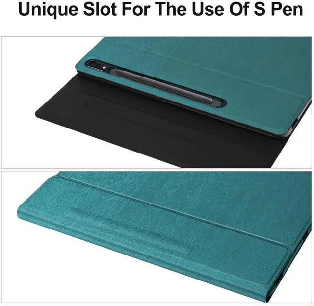 Alt view image 3 of 5 - for Samsung Galaxy Tab S8+/S7 FE/S7 Plus Keyboard Case 12.4 inch -Detachable Bluetooth Backlit Keyboard, Slim Multi-Angle Cover with S Pen Holder for Tablet S8+ 2022/S7 FE 2021/S7 Plus 2020, Turquoise