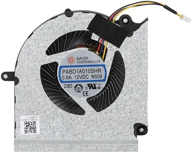 Alt view image 3 of 5 - New CPU and GPU Cooling Fan Replacement for MSI GE68 GP68H 15M1 15M2 Series PABD1A010SHR N509 PABD1A010SHL N510 DC12V 0.6A Fan