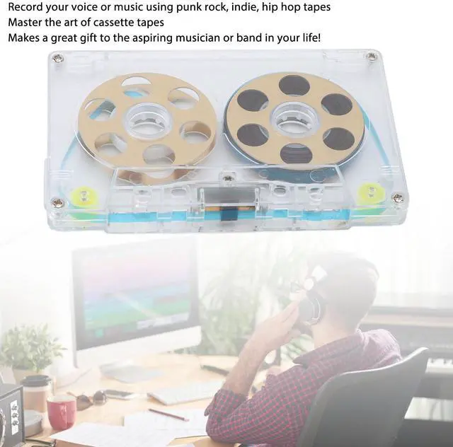 Alt view image 2 of 5 - Blank Cassette Tapes, Audio Cassette Tape, Reel to Reel 46 Minute Blank Cassettes Tapes with Aluminum Alloy Reels for All Kinds of Music Recording (Gold)