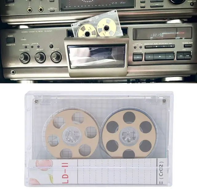 Alt view image 3 of 5 - Blank Cassette Tapes, Audio Cassette Tape, Reel to Reel 46 Minute Blank Cassettes Tapes with Aluminum Alloy Reels for All Kinds of Music Recording (Gold)