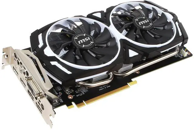 Alt view image 2 of 5 - MSI GAMING GeForce GTX 1060 6GB GDRR5 192-bit HDCP Support DirectX 12 Dual Fan VR Ready OC Graphics Card (GTX 1060 ARMOR 6G OCV1)
