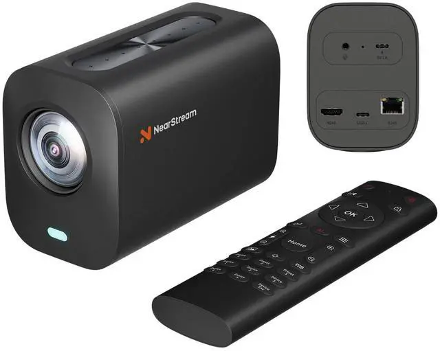 Main image of NearStream VM20 Wired Streaming Camera 4K with 40X Hybrid Zoom/8 Noise Canceling Mics/Remote Control, Plug & Play, HDMI/USB/RJ45 Webcam for LiveStream, Video Call, Creator, Multicam Ready