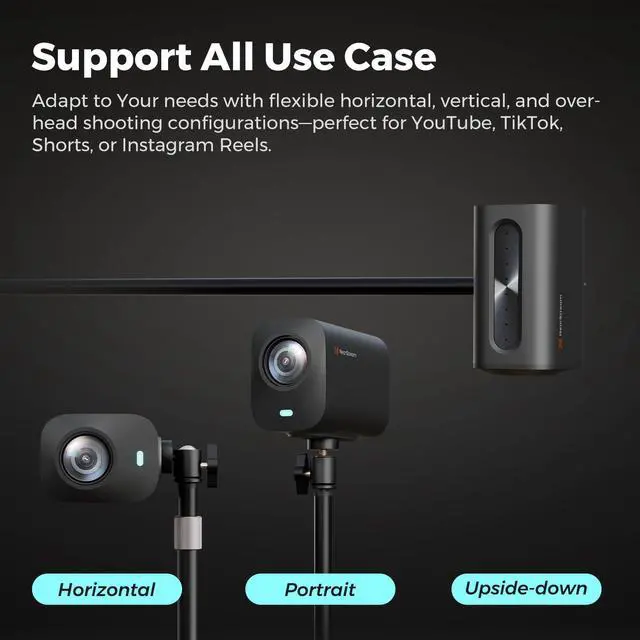 Alt view image 4 of 5 - NearStream VM20 Wired Streaming Camera 4K with 40X Hybrid Zoom/8 Noise Canceling Mics/Remote Control, Plug & Play, HDMI/USB/RJ45 Webcam for LiveStream, Video Call, Creator, Multicam Ready