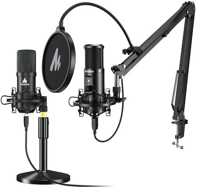 Main image of MAONO USB Microphone Kit 192KHZ/24BIT Professional Condenser Computer PC Mic Podcast Streaming Cardioid Mic Plug & Play for Computer, Podcast, Recording, Gaming, Streaming, Zoom Meeting, Instruments,