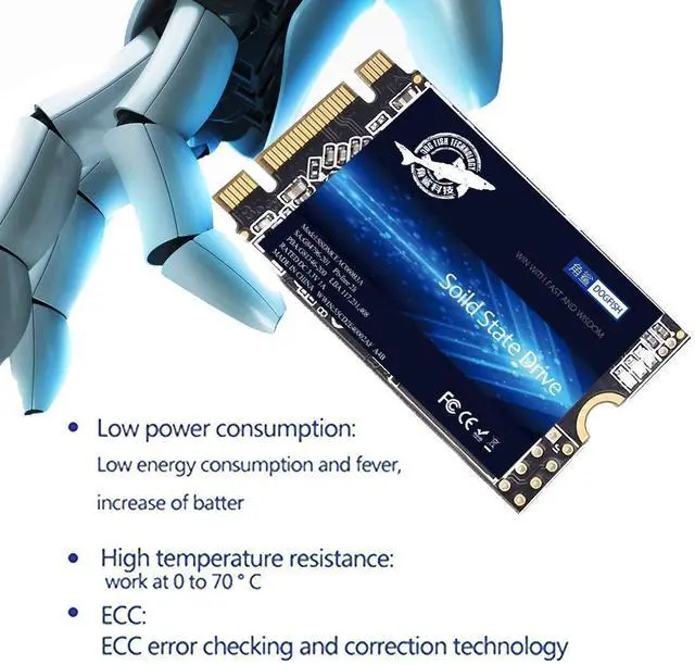Alt view image 2 of 5 - Dogfish M.2 2242 2TB SSD: High Performance Internal Solid State Drive for Desktop & Laptop - SATA III 6Gb/s