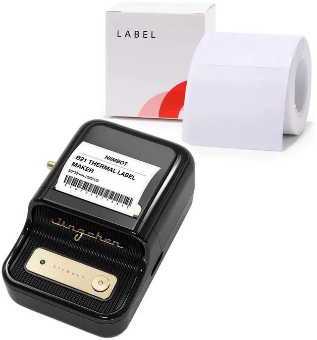 Main image of NIIMBOT B21 Black Label Maker and 2 Rolls Tape Bundle
