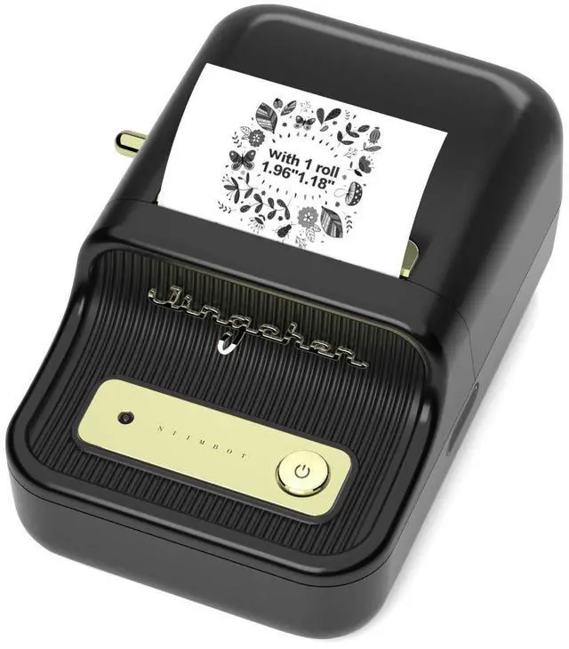 Alt view image 2 of 5 - NIIMBOT B21 Black Label Maker and 2 Rolls Tape Bundle