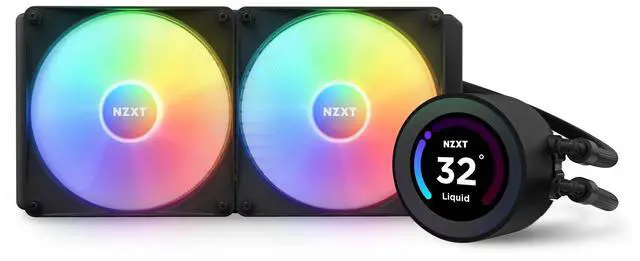 Alt view image 3 of 4 - Water Cooler NZXT Kraken Elite 280 RGB - 280mm w/Display, RGB Controller & RGB Fans Black