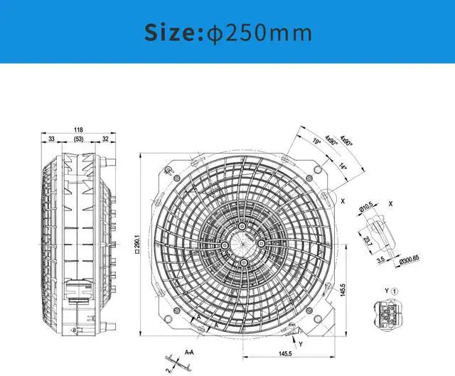 Alt view image 3 of 5 - Rittal Cabinet Fan, Ebm Papst Fan, Axial Cooling Fan, K2E250-AH38-16 115Vac 100/145W Fan