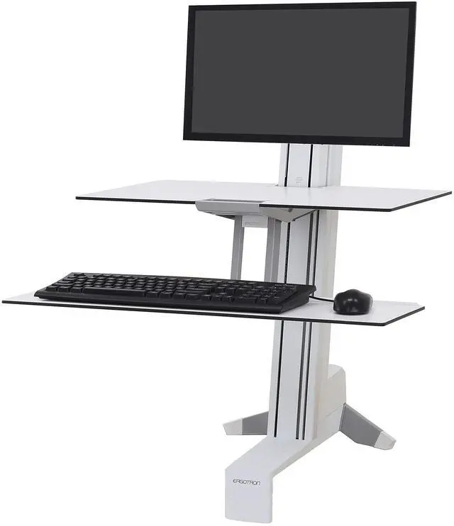 Main image of Ergotron - WorkFit-S LD Single Monitor Standing Desk Converter, Sit-Stand Workstation for Tabletops - 6 to 16 lbs, White