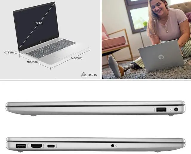 Alt view image 4 of 5 - HP 15.6" Business Laptop, Intel Core i5-1235U, 16GB RAM, 1TB SSD, Windows 11 Pro, W/Extra GaN Charger