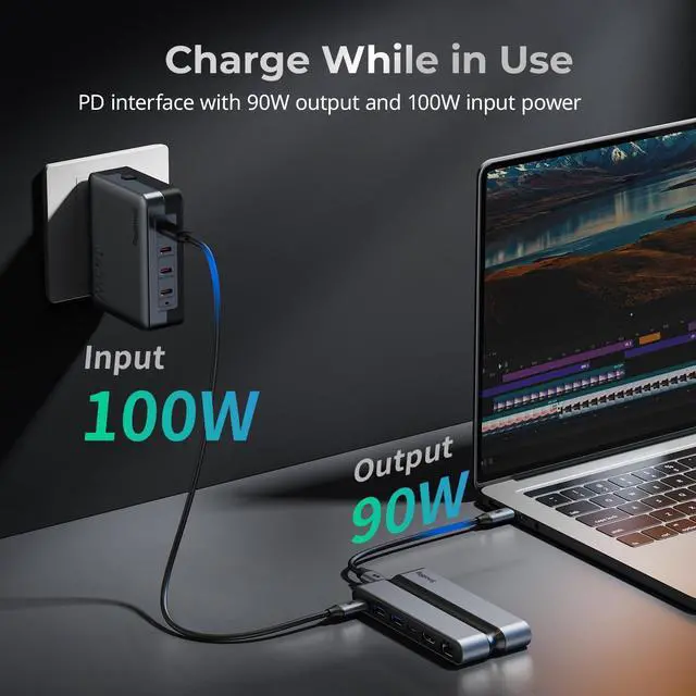 Alt view image 4 of 5 - SMALLRIG 9 in 1 CFexpress Type A Card Reader Docking Station with USB3.2 (Gen 2) 10Gbps, SD/TF/CFexpress Type A Readers, USB-A/USB-C/HDMI/Gigabit Ethernet Ports, for iPhone for Mac -4663