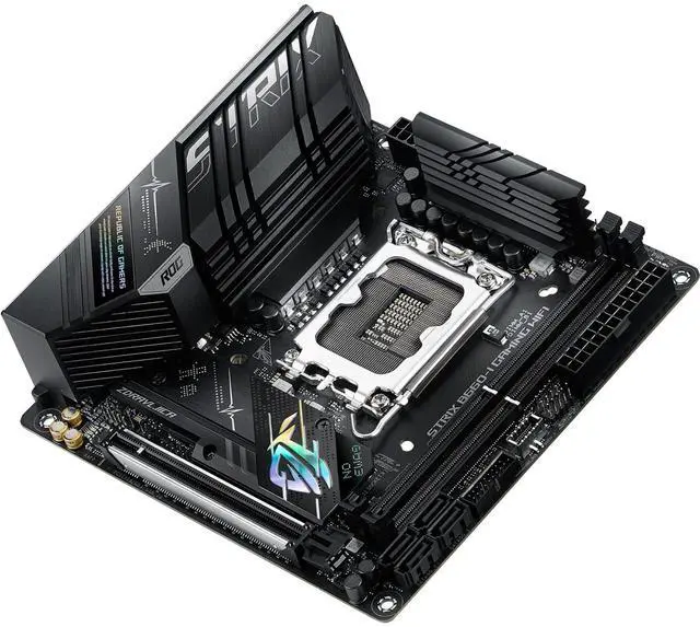 Alt view image 3 of 5 - ASUS ROG Strix B660-I Gaming WiFi LGA 1700(Intel 12th Gen) Mini-ITX Motherboard(PCIe 5.0, 8+1 Power Stages, DDR5,WiFi 6,2.5 Gb LAN, 2xM.2 PCIe 4.0 NVMe SSD Support, USB 3.2 Gen 2x2 Type-C)