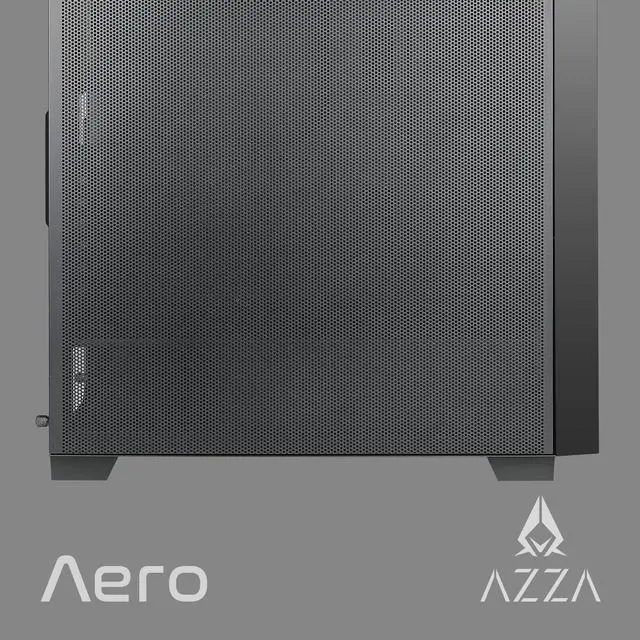 Alt view image 4 of 5 - AZZA AERO Black, CSAZ-480, ATX Computer Case, Metal Mesh Side Panel, 4 x 120 mm ARGB & PWM Fans Included (CSAZ-480 AERO)