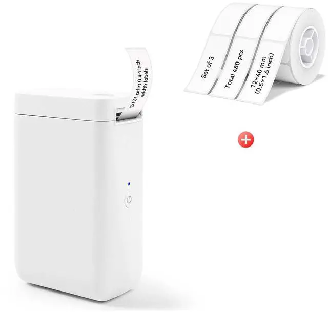 Main image of NIIMBOT D101 White Label Maker and 4 Rolls Tape Bundle