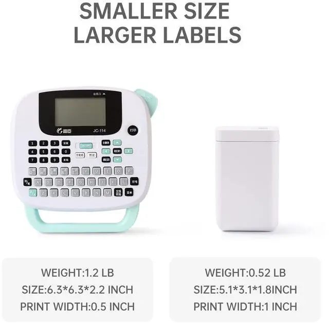 Alt view image 2 of 5 - NIIMBOT D101 White Label Maker and 4 Rolls Tape Bundle