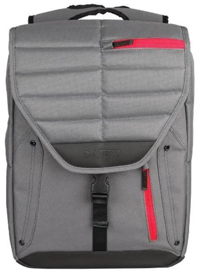 Alt view image 2 of 5 - Altego 16-Inch Channel Stitched Laptop Backpack, Gray (36301)