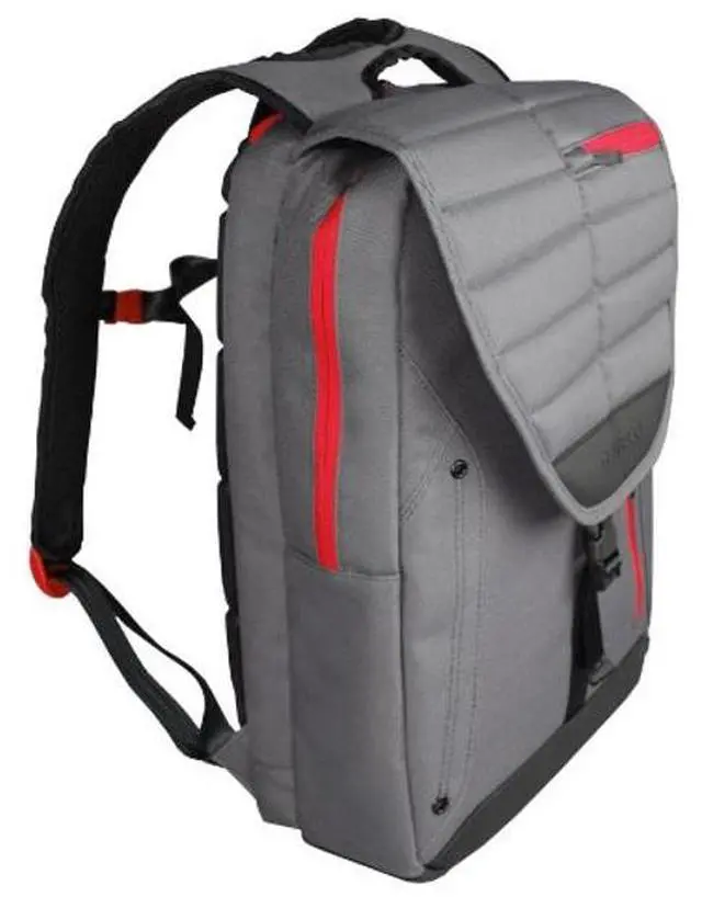Alt view image 3 of 5 - Altego 16-Inch Channel Stitched Laptop Backpack, Gray (36301)