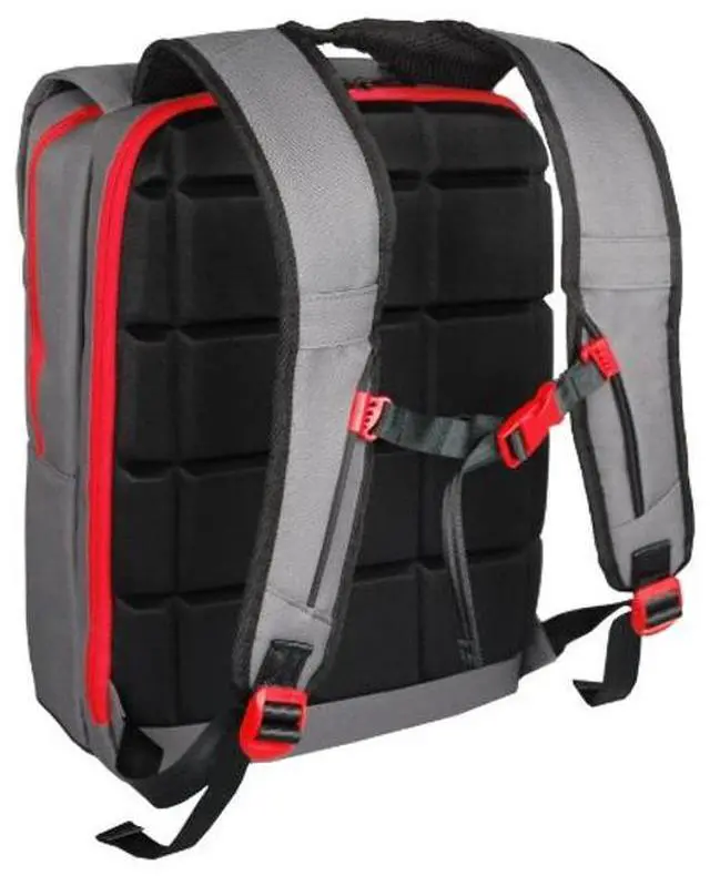 Alt view image 4 of 5 - Altego 16-Inch Channel Stitched Laptop Backpack, Gray (36301)