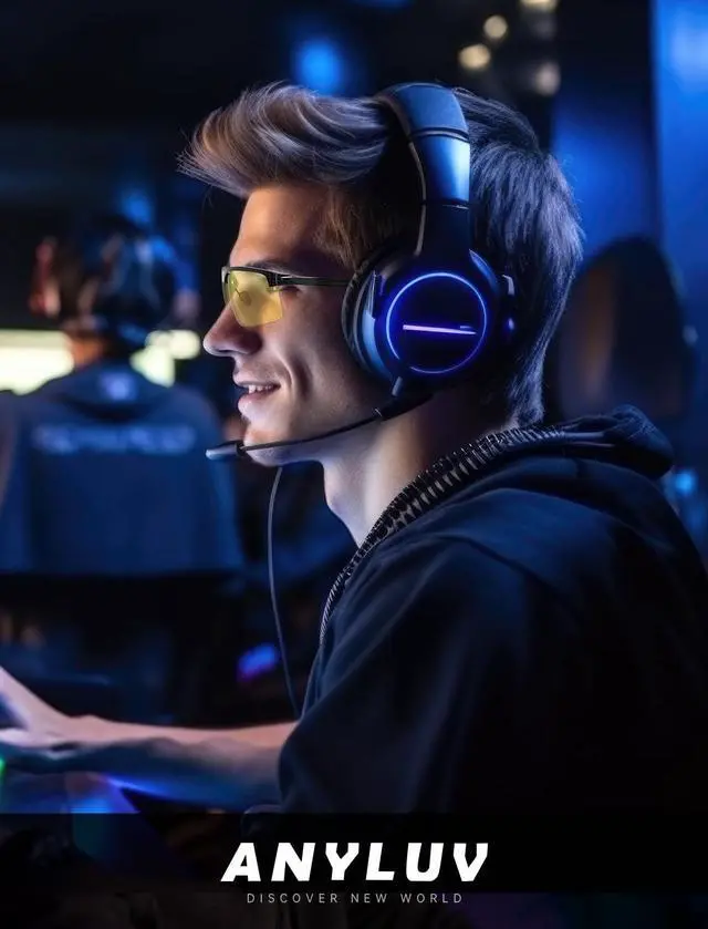 Alt view image 2 of 5 - ANYLUV Blue Light Glasses Men Blue Light Blocking Glasses Carbon Fiber Temple Gaming Computer Glasses Anti Eye Strain