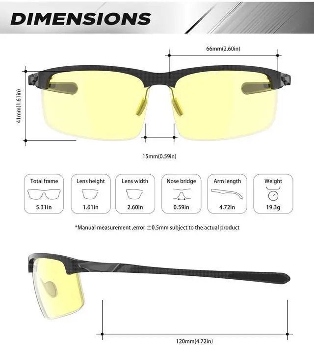 Alt view image 3 of 5 - ANYLUV Blue Light Glasses Men Blue Light Blocking Glasses Carbon Fiber Temple Gaming Computer Glasses Anti Eye Strain