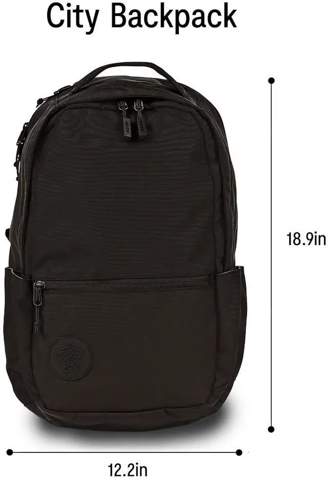 Alt view image 2 of 5 - Baboon to the Moon City Backpack - in Black, Versatile, Water-Repellent, 16" Laptop-Friendly Backpack for Men and Women