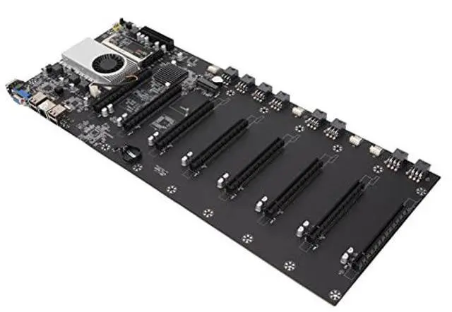 Main image of BTC T37 Mining Motherboard CPU Combo, LGA1155 Mining Machine Motherboard Integrated for Celeron CPU 1037U, Support 8 GPU, DDR3 SODIMM Slot, VGA, HDMI for Ethereum