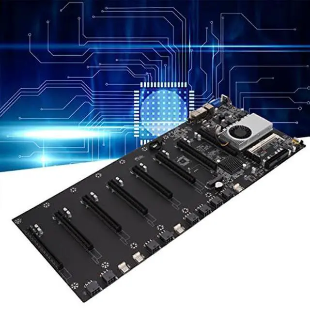 Alt view image 4 of 5 - BTC T37 Mining Motherboard CPU Combo, LGA1155 Mining Machine Motherboard Integrated for Celeron CPU 1037U, Support 8 GPU, DDR3 SODIMM Slot, VGA, HDMI for Ethereum