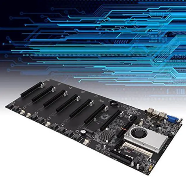 Alt view image 5 of 5 - BTC T37 Mining Motherboard CPU Combo, LGA1155 Mining Machine Motherboard Integrated for Celeron CPU 1037U, Support 8 GPU, DDR3 SODIMM Slot, VGA, HDMI for Ethereum