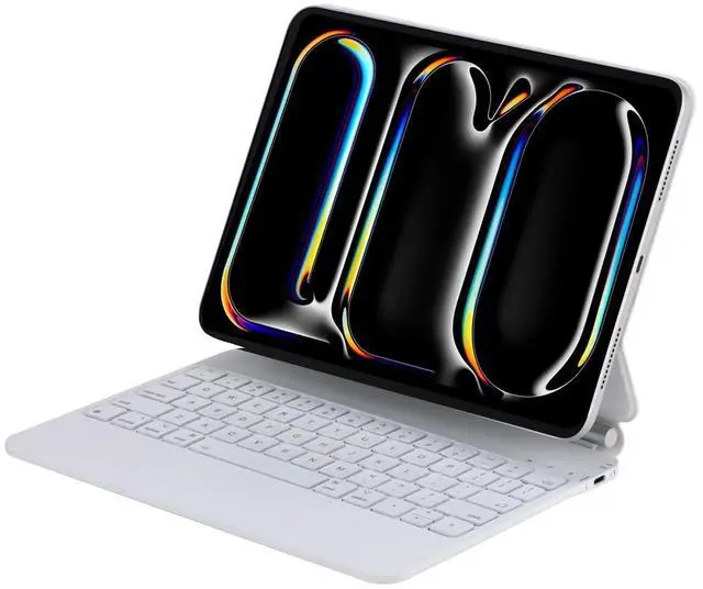 Main image of Dolpking Magic Keyboard Case for iPad Pro 11-inch (M4, 2024), Keyboard Case for iPad Pro 11 with Multi-Touch Trackpad, Floating Cantilever Stand, Backlit Keys - White