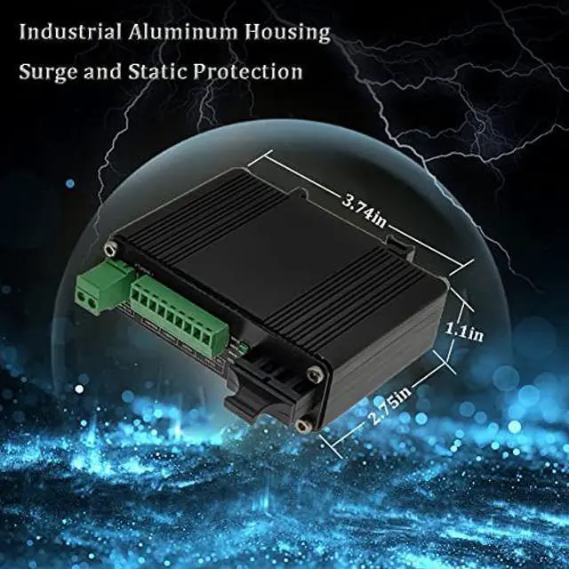 Alt view image 5 of 5 - Industrial Serial Rs232 Rs485 Rs422 to Fiber Converter Bidirectional High Speed Optic Modem Sc Single Mode 20km 1310nm Serial over Fiber Converter