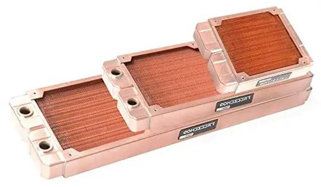 Alt view image 2 of 5 - Pure Copper Radiator 360mm PC Water Cooling Cooler Heatsink G1/4'' Thread 30mm Thickness