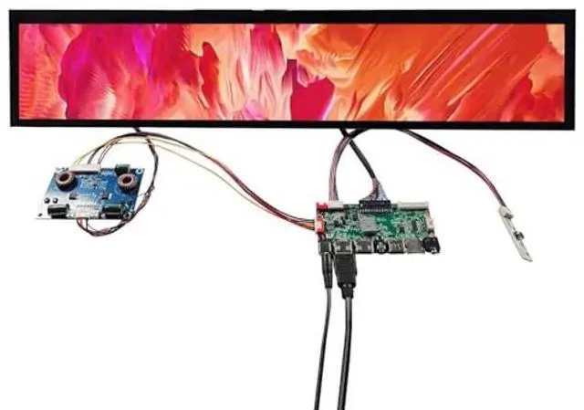 Alt view image 2 of 5 - FanyiTek 24 inch 1920x360 DV240FBM-NB0 IPS Capacitive Touch Sensor Panel Stretched Bar LCD Screen and USB SD Card Board