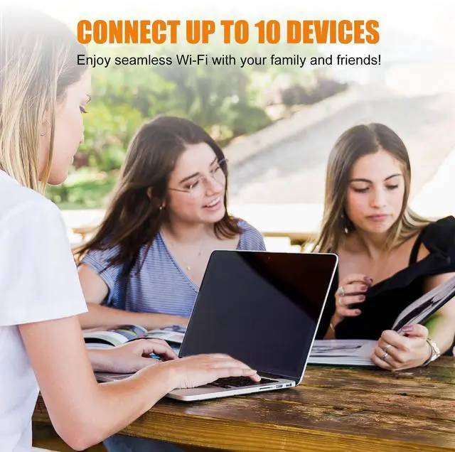 Alt view image 3 of 5 - Firstnum M4 4G LET Mobile Hotspot - ESIM Compact Portable WiFi Hotspot for Travel, No SIM Card or Contract Required, Hotspot Device Connect Up to 10 Devices, Portable Hotspot 1GB Free US Data Monthly