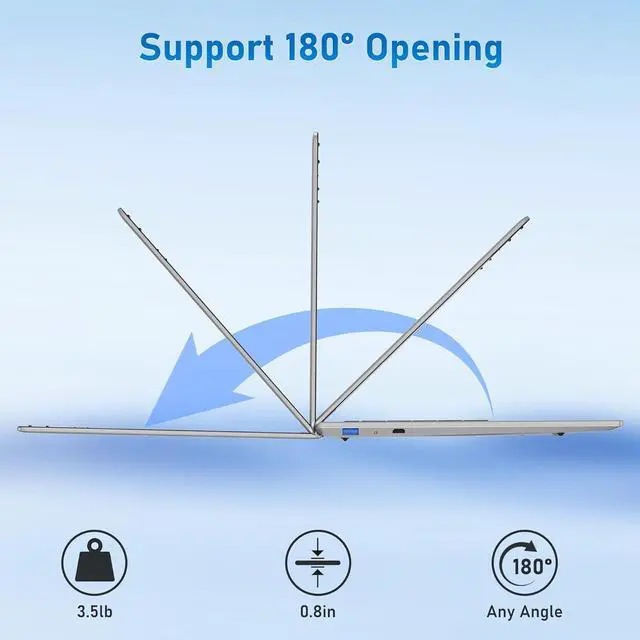 Alt view image 3 of 4 - FUNYET 14 Inch Gaming Laptop, Laptop Computer 2025 Windows 11 Pro, 16GB RAM 1TB SSD, Intel 11th Gen N5095 Processor(up to 2.9 GHz), FHD 1920 x 1080