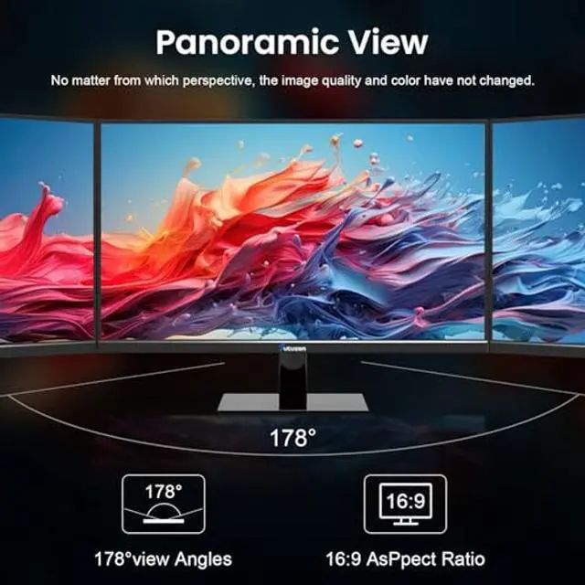 Alt view image 4 of 5 - Futuzen 27 inch Office Computer Monitor IPS FHD 1080p 100Hz Work PC Monitor with Eye Care Ultra-Slim Bezel VESA Mountable Low Blue Light LED Monitors Anti Glare Screen HDMI/VGA Ports
