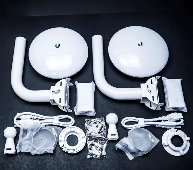 Main image of Wireless Bridge NBE-5AC-GEN2 PRE-CONFIGURED Bundle of 2 Ubiquiti NanoBeam 5AC GEN2 with Two Poles - Outdoor Point-to-Point Wi-Fi Bridge, Plug and Play, 450+ Mbps Speed, 15+ km Range