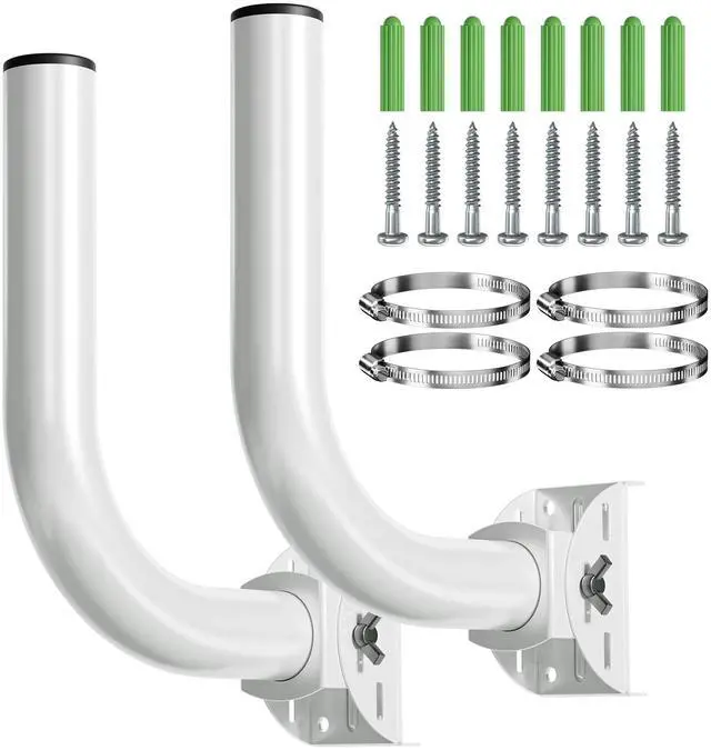Alt view image 4 of 5 - Wireless Bridge NBE-5AC-GEN2 PRE-CONFIGURED Bundle of 2 Ubiquiti NanoBeam 5AC GEN2 with Two Poles - Outdoor Point-to-Point Wi-Fi Bridge, Plug and Play, 450+ Mbps Speed, 15+ km Range