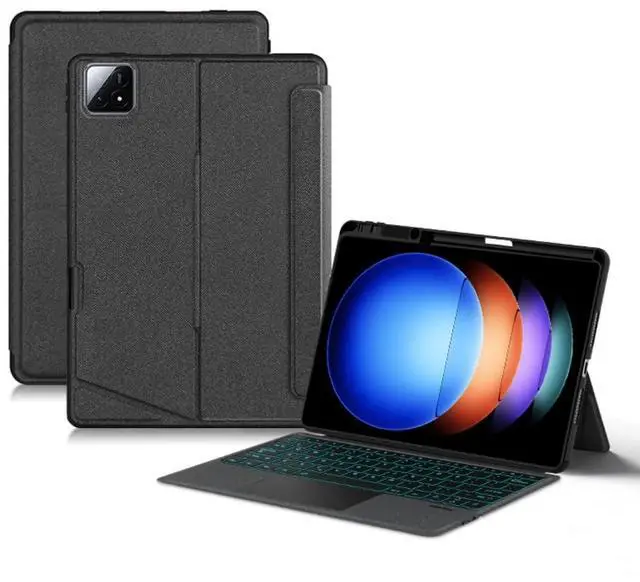 Main image of kaidisen Backlit Keyboard Case for Xiaomi Pad 6S Pro 12.4" Keyboard with Touchpad Backlight Portrait Mode Magnetic Detachable Touch Keyboard Case