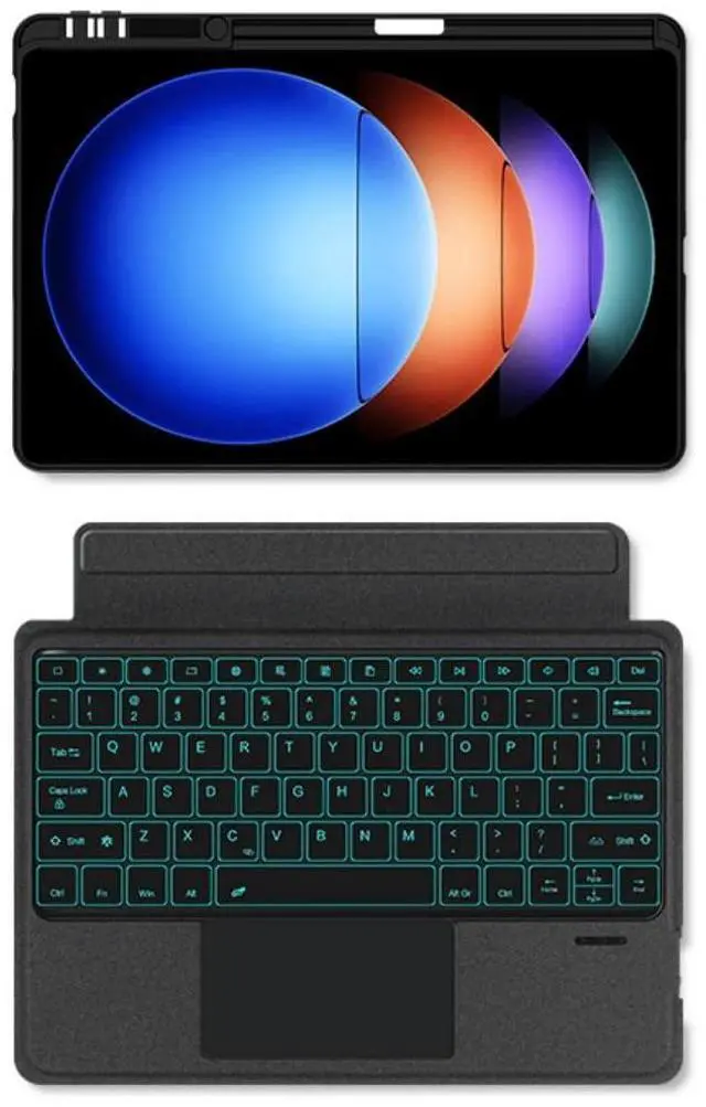 Alt view image 3 of 5 - kaidisen Backlit Keyboard Case for Xiaomi Pad 6S Pro 12.4" Keyboard with Touchpad Backlight Portrait Mode Magnetic Detachable Touch Keyboard Case