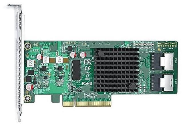 Alt view image 2 of 3 - ipolex Internal PCIe SAS/SATA HBA RAID Controller Card, SAS2008 Chip, PCIe 2.0 x8, Dual SFF-8087 Mini SAS, Windows/Linux/VMware Compatible, LSI 9211-8i Equivalent