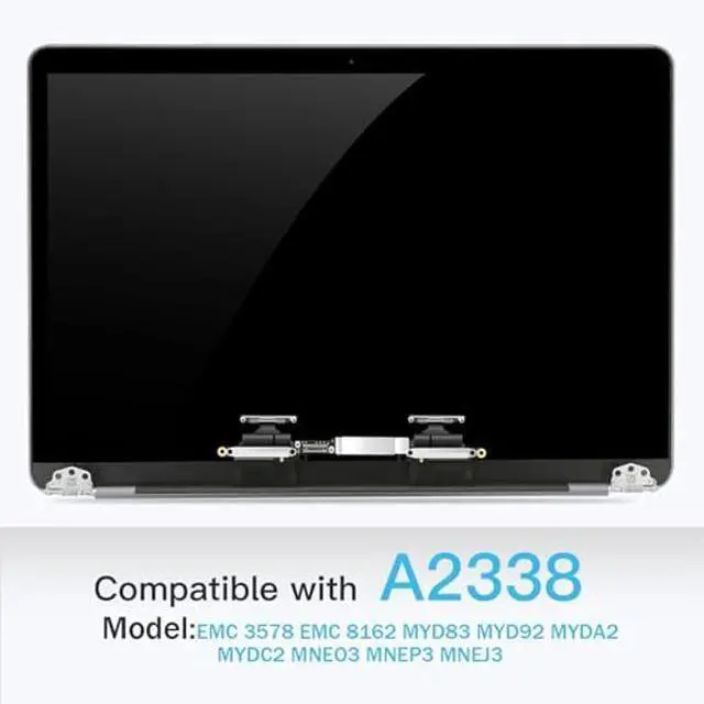 Alt view image 2 of 5 - Replacement Screen 13.3" for MacBook Pro 13-inch A2338 Retina 2020(M1) 2022(M2) Year (Model: EMC 3578 EMC 8162 MYD83 MYD92 MYDA2 MYDC2 MNEQ3 MNEP3 MNEJ3) Full LCD Screen Display Assembly (Grey)