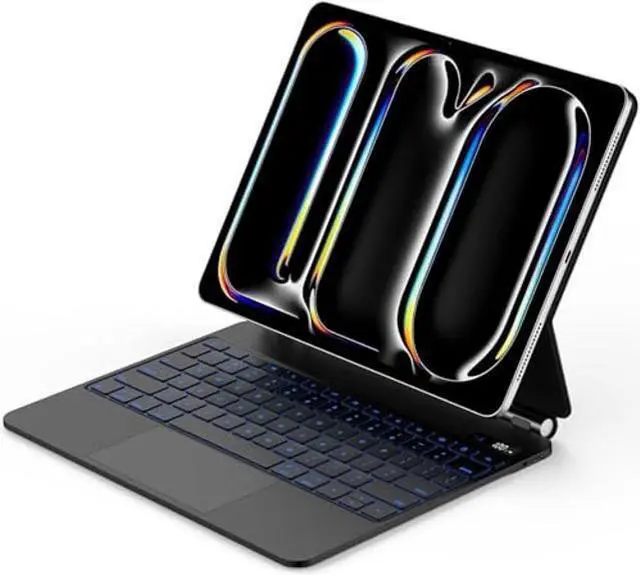 Main image of KVAGO Keyboard Case for iPad Air 11-inch (M3 2025 / M2 2024), iPad Air 5th/4th Gen & iPad Pro 11 (4th/3rd/2nd/1st Gen), Floating Magnetic Stand, Precision Multi-Touch Trackpad, Magic Keyboard, Black