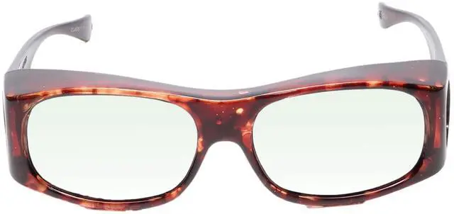 Alt view image 2 of 5 - Medspex Fl012 Photochromic Transition Glasses Tortoise Havana/Teal Therapeutic Color Therapy Light Sensitivity Chromotherapy